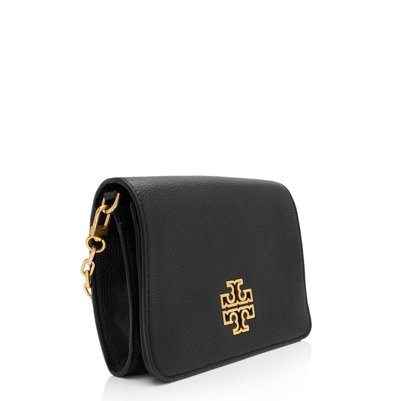 Tory Burch Leather Britten Combo Crossbody Bag (SHF-YwhgNv)