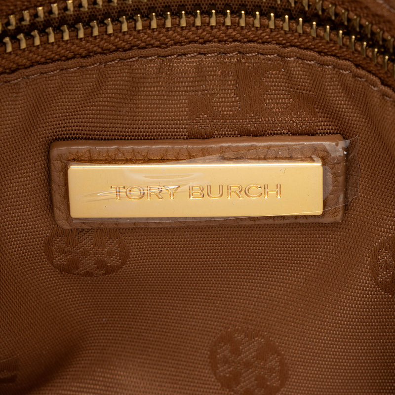 Tory Burch Leather Britten Flap Shoulder Bag (SHF-WguAt1)