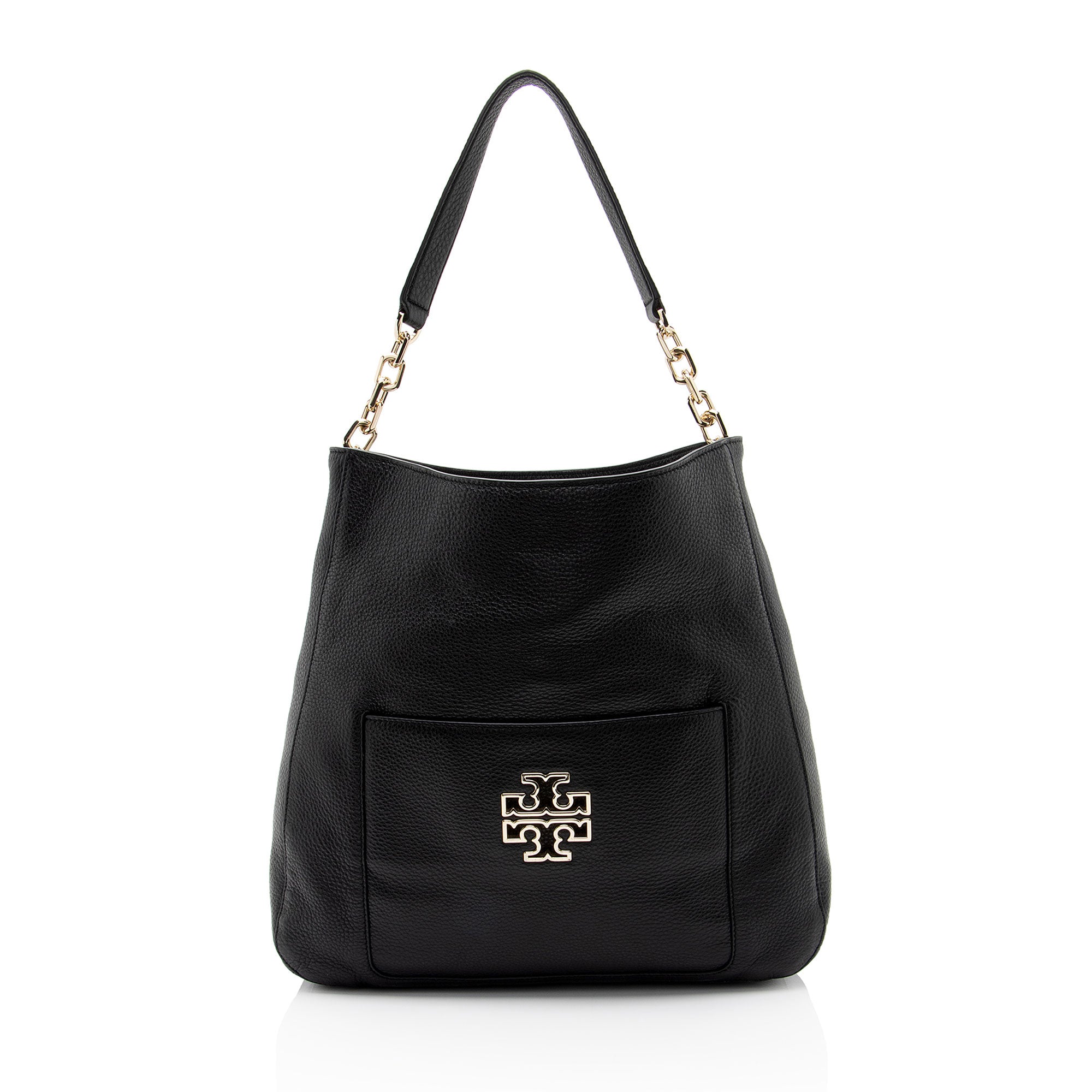 Tory Burch Leather Britten Hobo (SHF-S2uG4P)