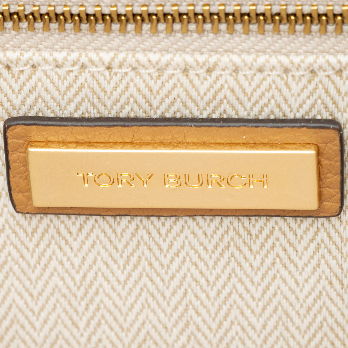 Tory Burch Beige and Brown Logo Headband, GUARANTEED Authentic, NWT Ensuring Authenticity: How to Spot Genuine Tory Burch  main image 4
