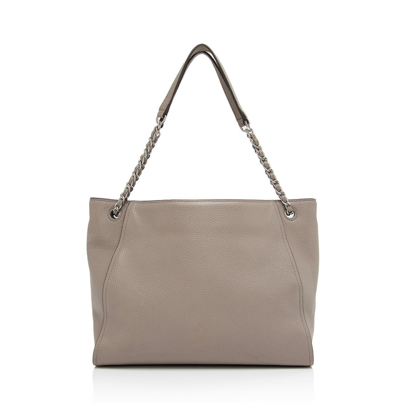 Tory Burch Leather Britten Small Slouchy Tote SHF Ko39BK LuxeDH