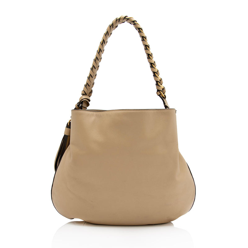 Tory Burch Leather Brooke Hobo (SHF-72GMxT)