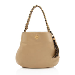 Tory Burch Leather Brooke Hobo (SHF-72GMxT)