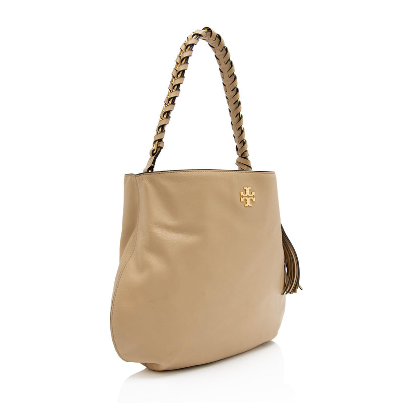 Tory Burch Leather Brooke Hobo (SHF-72GMxT)