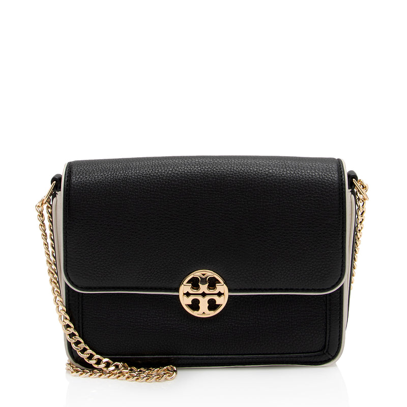 Tory Burch Leather Chelsea Duet Chain Shoulder Bag (SHF-cAKA4z)