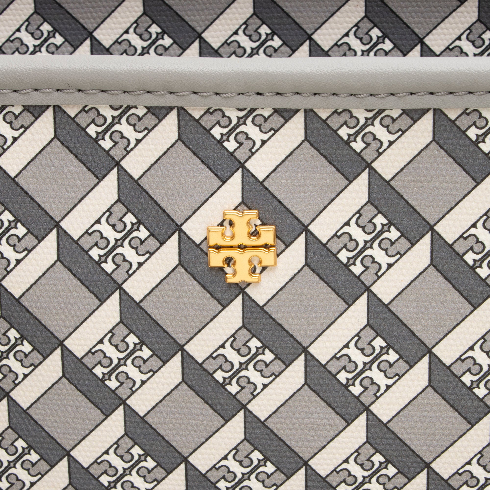 Tory Burch Leather Colorblock Geo Zip Tote (SHF-I2vJ0S)