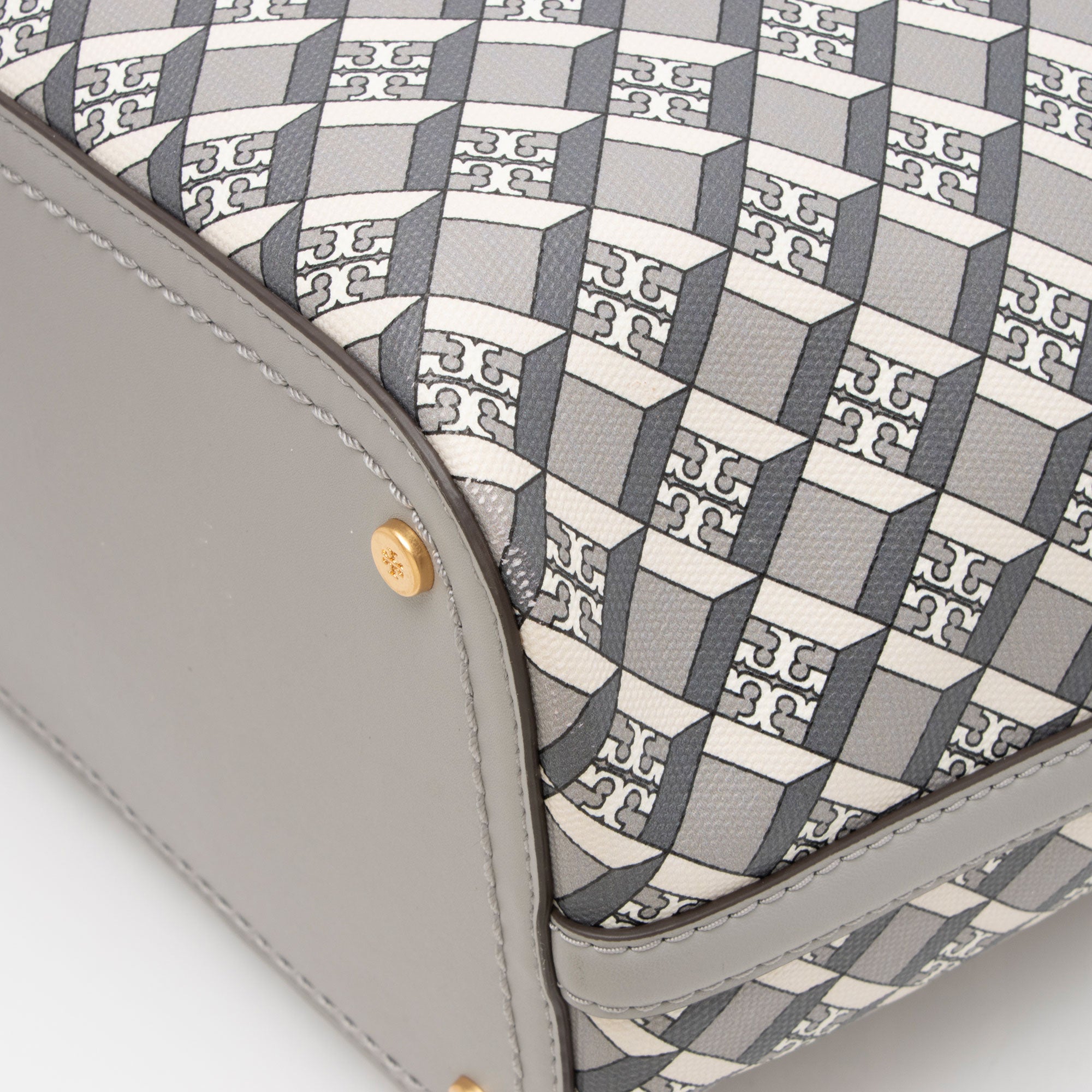 Tory Burch Leather Colorblock Geo Zip Tote (SHF-I2vJ0S)