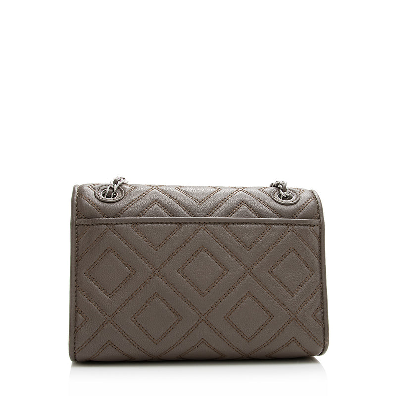 Tory Burch Leather Farida Fleming Charm Small Shoulder Bag SHF 21455 LuxeDH