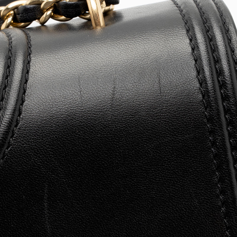 Tory Burch Leather Fleming Convertible Shoulder Bag (SHF-doLek1)