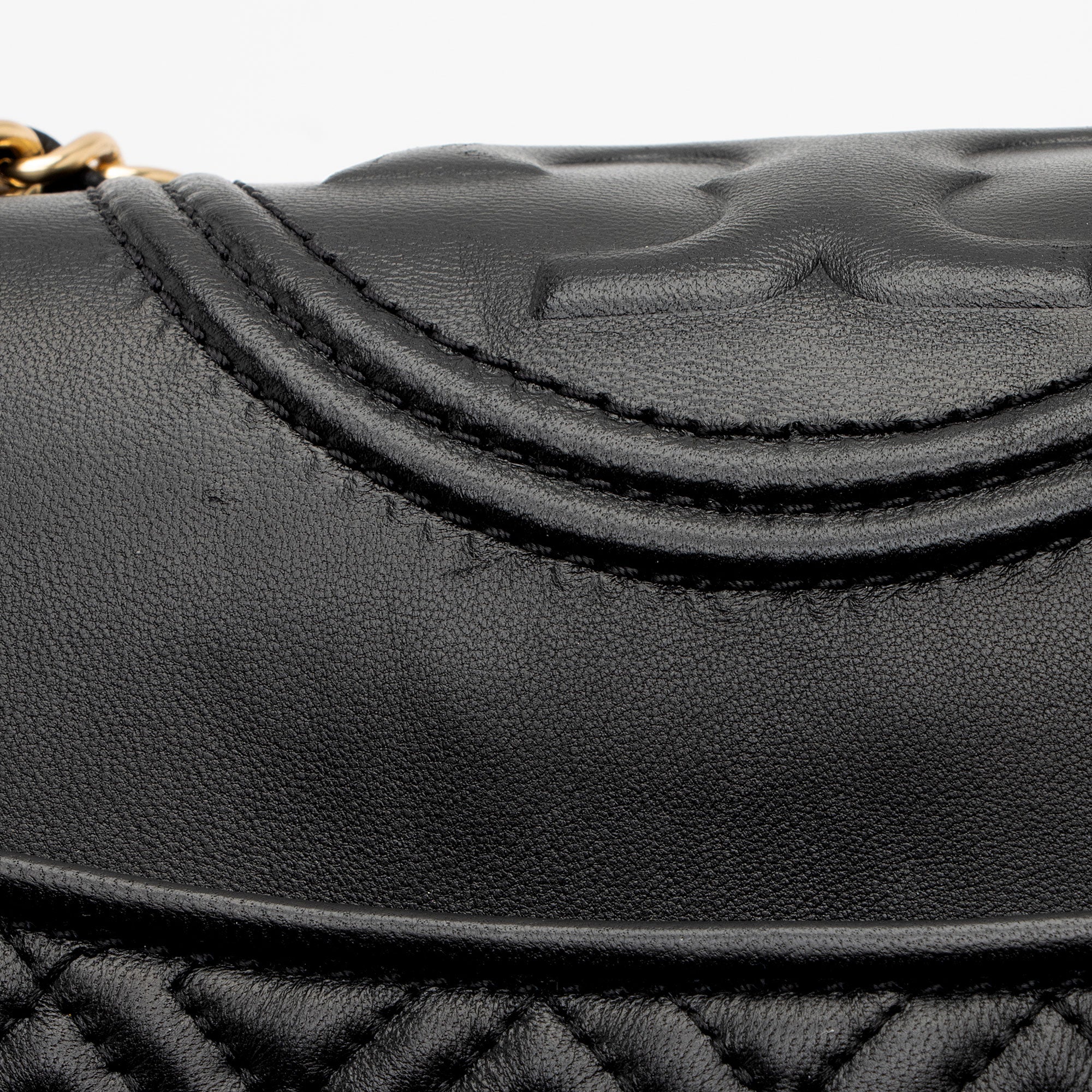 Tory Burch Leather Fleming Convertible Shoulder Bag (SHF-doLek1)