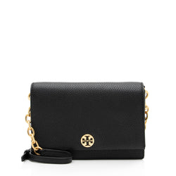 Tory Burch Leather Georgia Flap Crossbody Bag (SHF-23351)