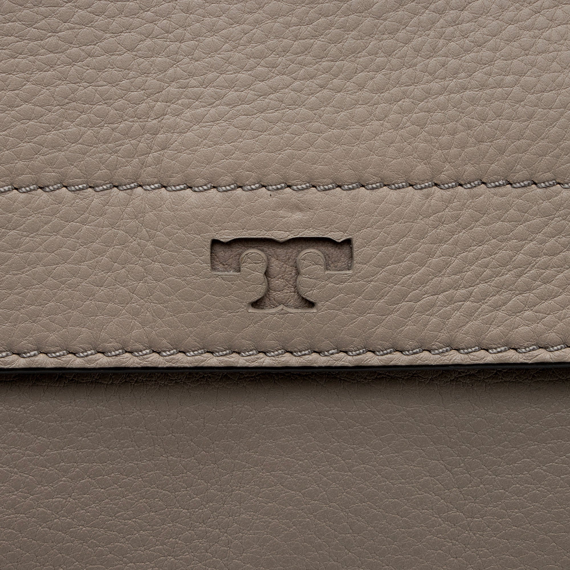 Tory Burch Leather Half Moon Medium Satchel (SHF-mbIQk0)