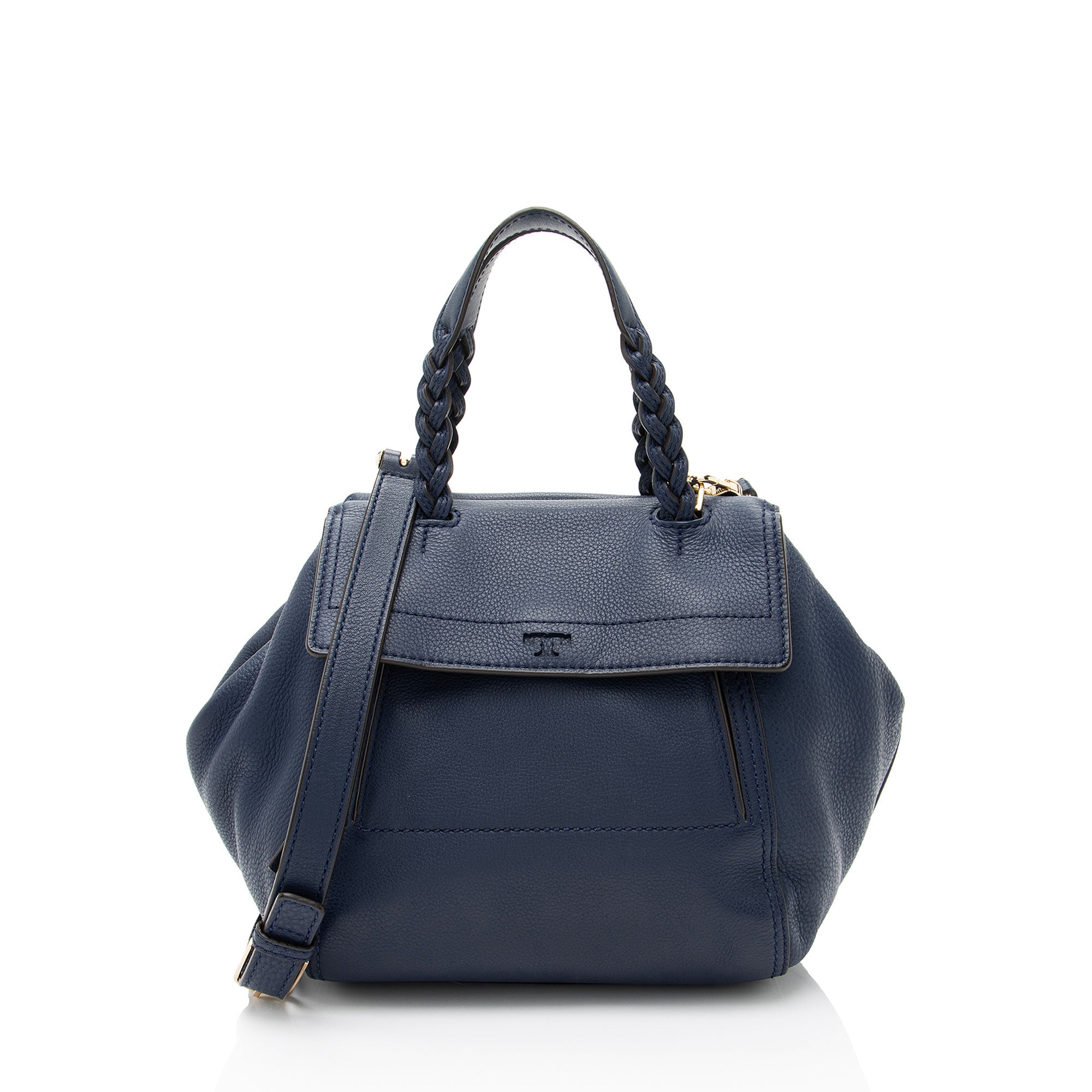 Tory Burch Leather Half Moon Small Satchel