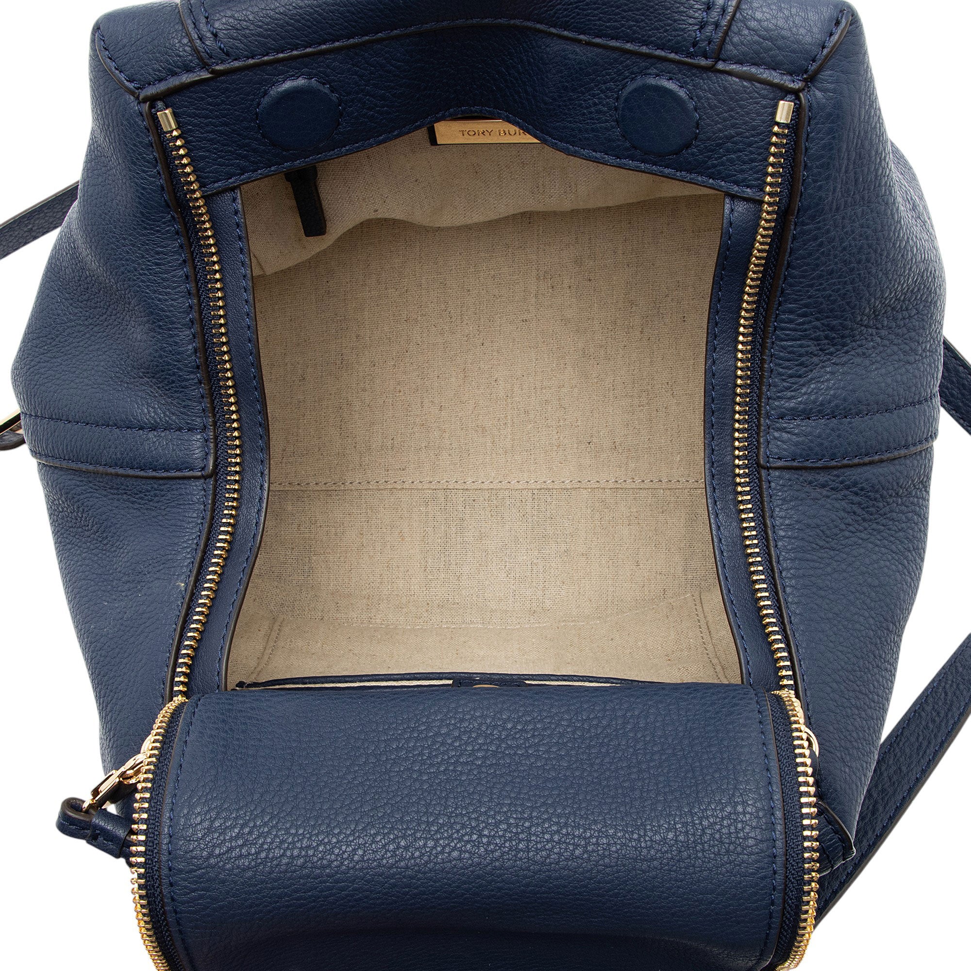 Tory Burch Leather Half Moon Small Satchel