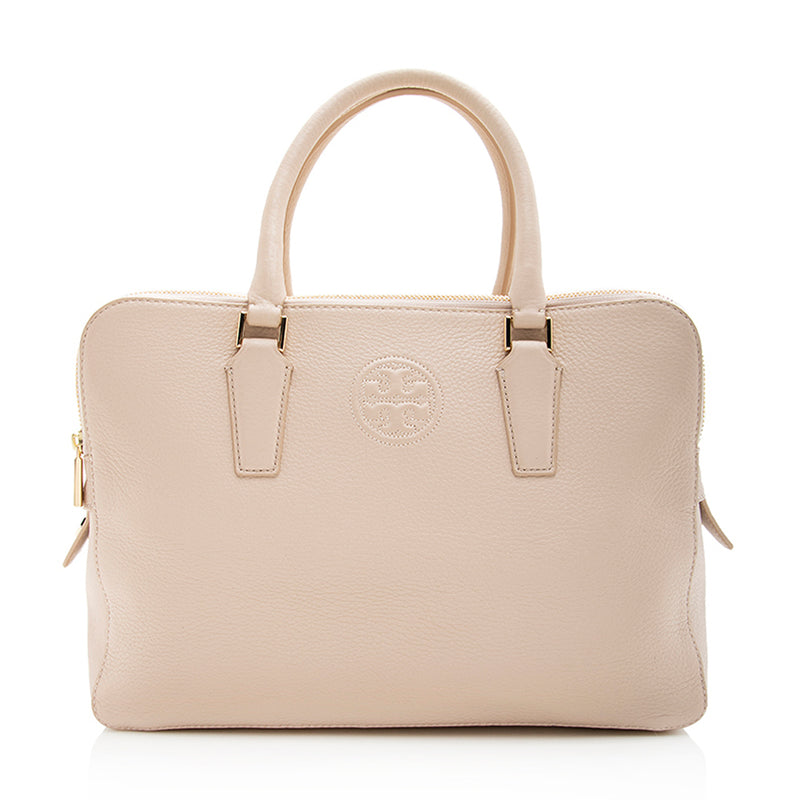 Tory Burch Leather Marion Triple Zip Satchel (SHF-19791)