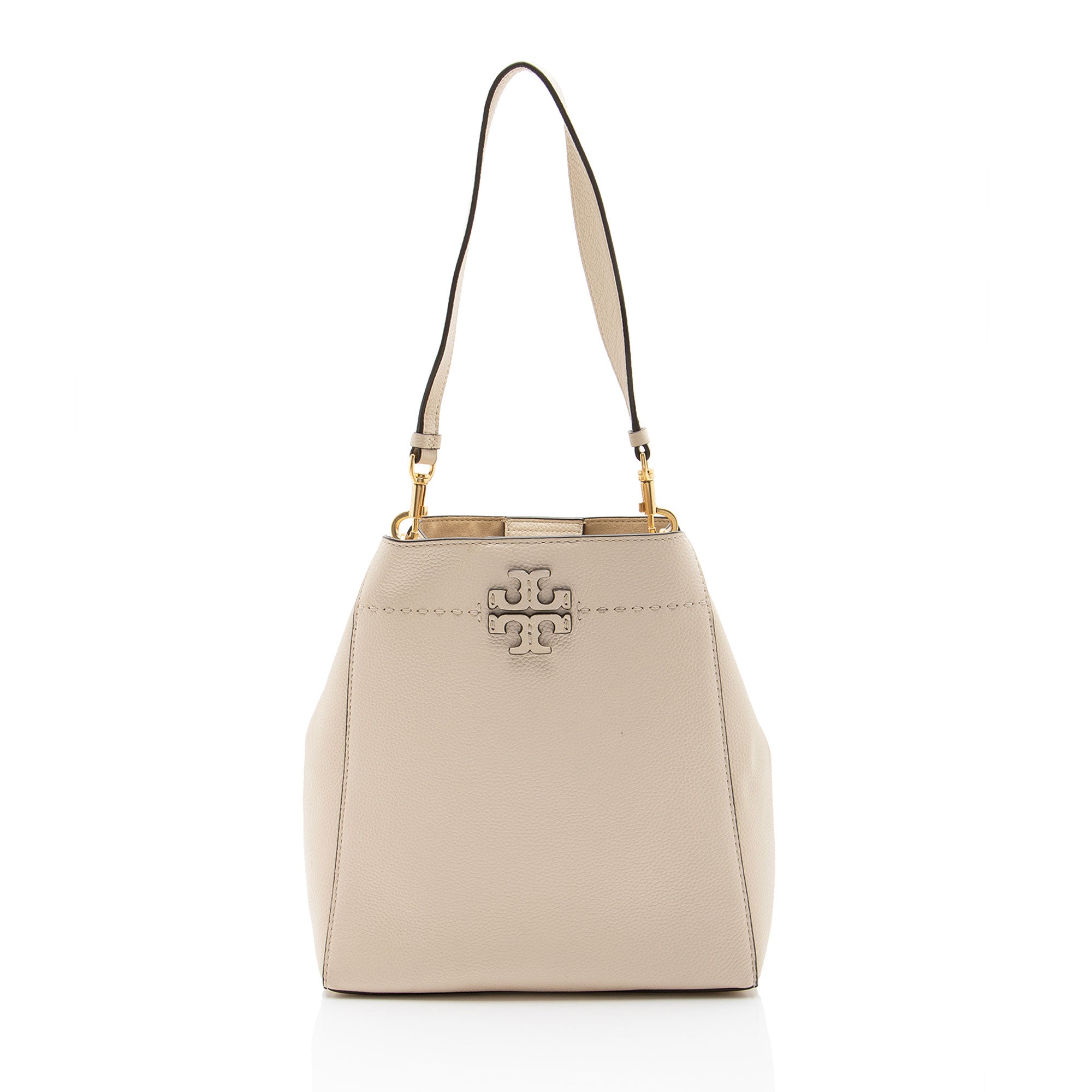 Tory Burch Leather McGraw Bucket Bag