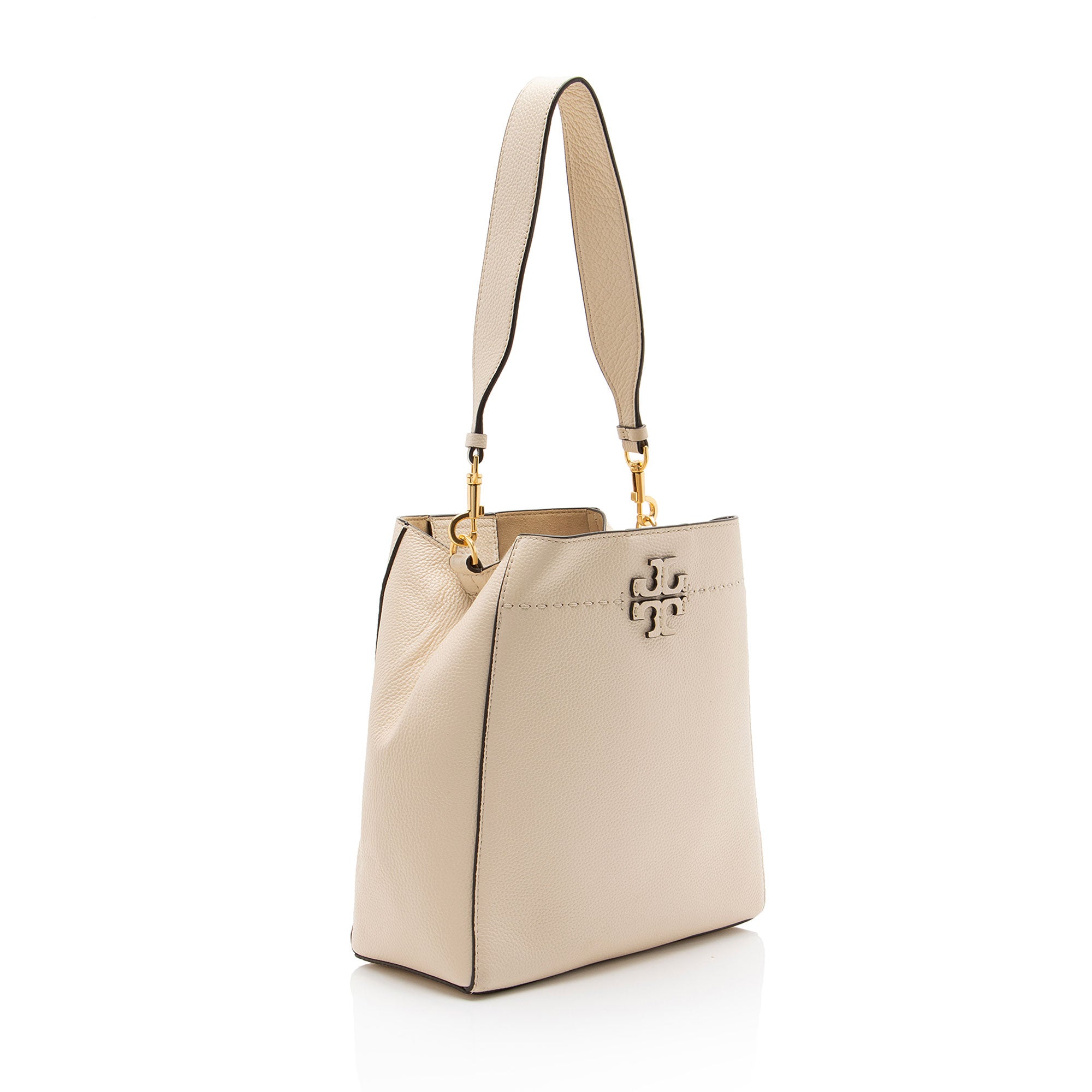 Tory Burch Leather McGraw Bucket Bag