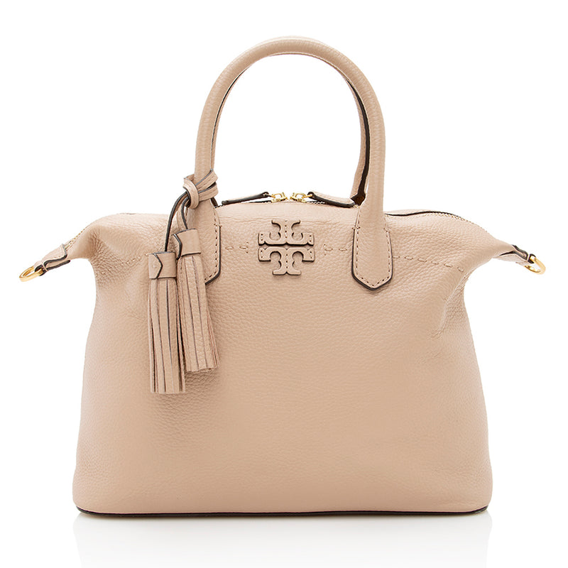 Tory Burch Leather McGraw Slouchy Satchel (SHF-19644)