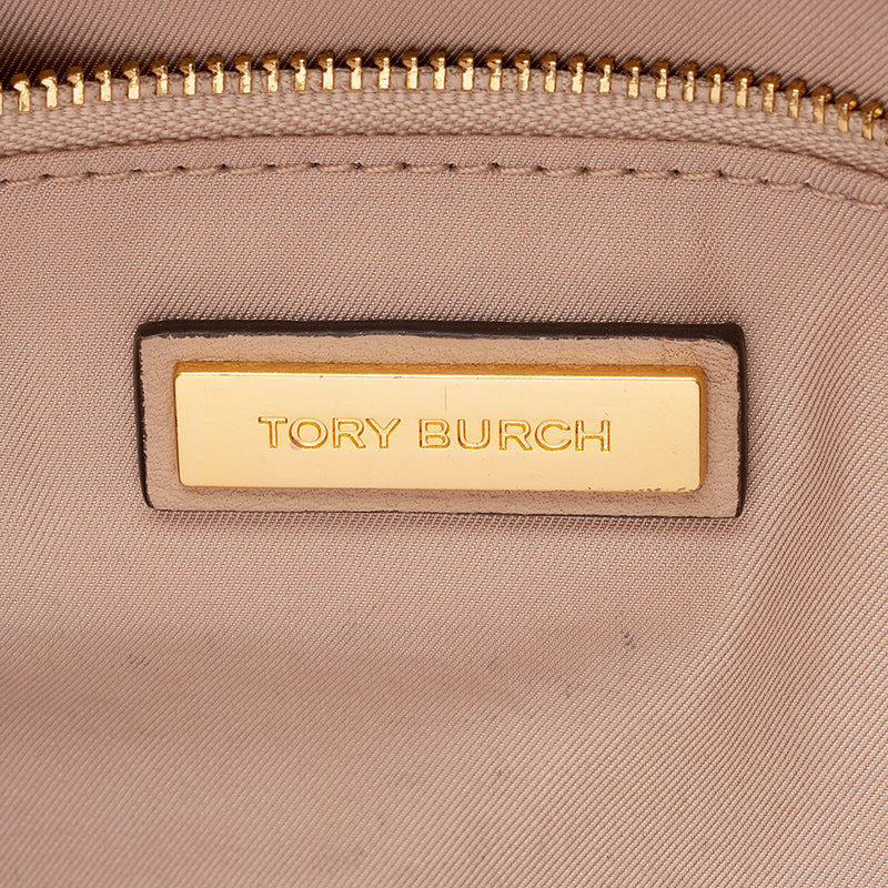 Tory Burch Leather McGraw Slouchy Satchel (SHF-19644)