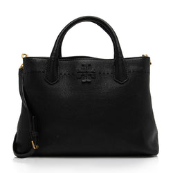 Tory burch mcgraw triple compartment leather satchel new arrivals