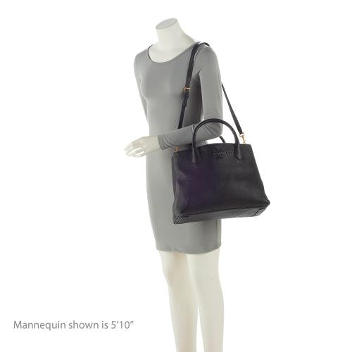 Tory Burch Leather McGraw Triple Compartment Tote (SHF-JTr34t)