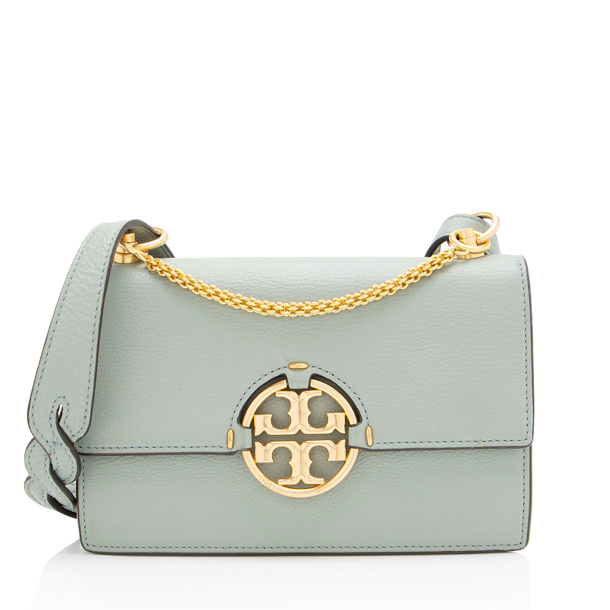 Tory Burch Leather Miller Chain Shoulder Bag (SHF-0WgliY)