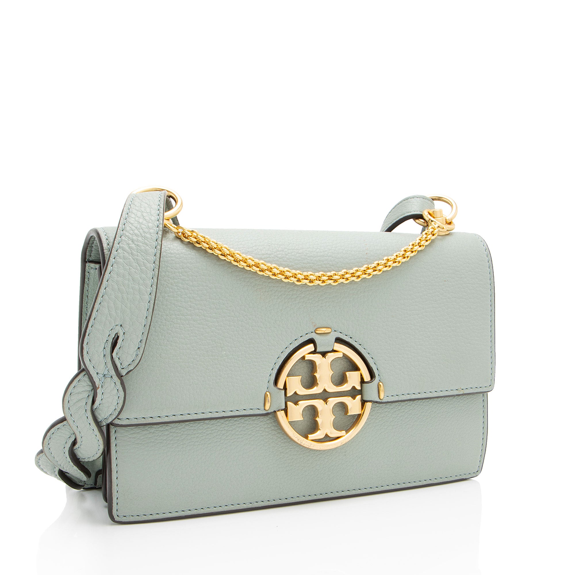 Tory Burch Leather Miller Chain Shoulder Bag (SHF-0WgliY)