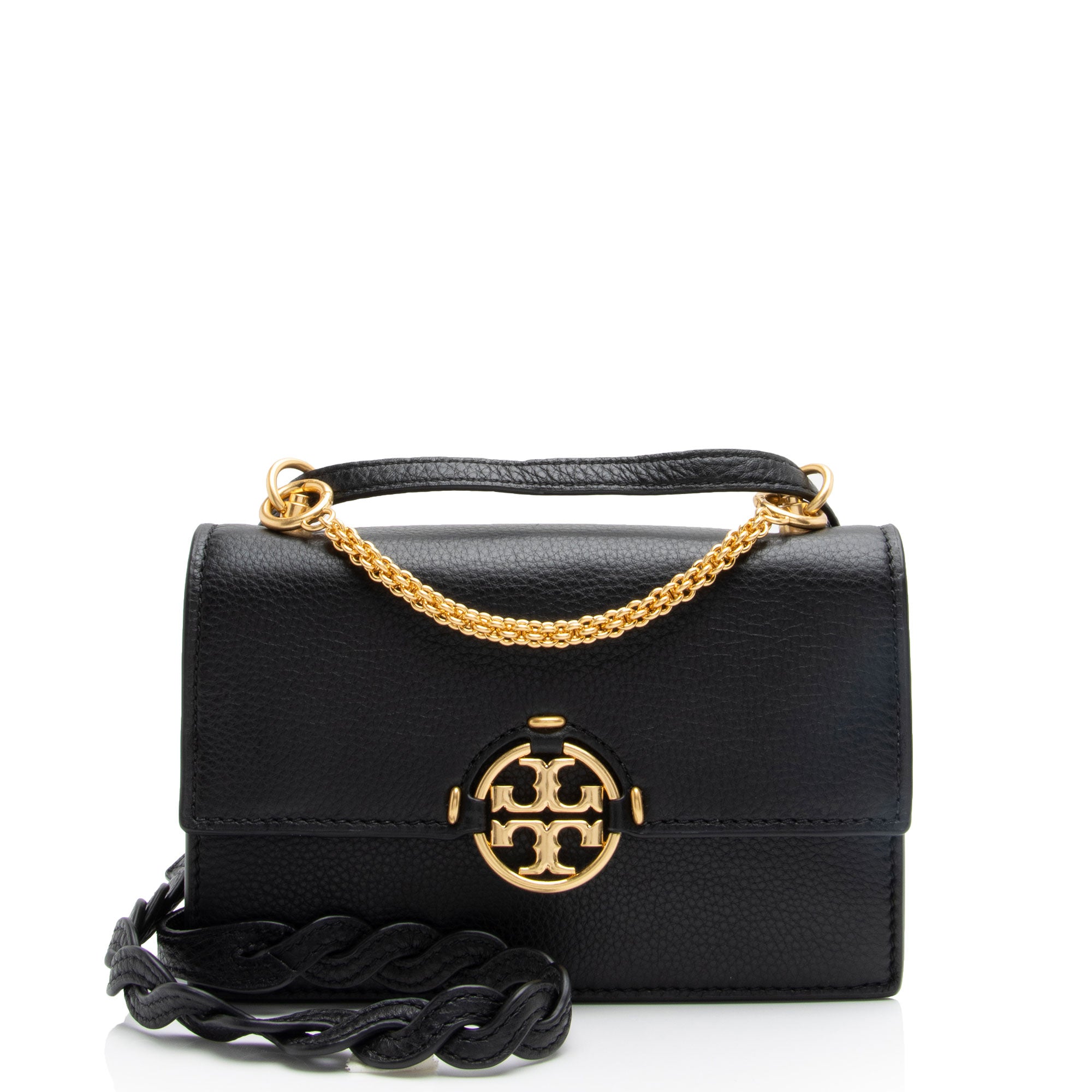 Tory Burch Leather Miller Mini Shoulder Bag (SHF-fFY17g)