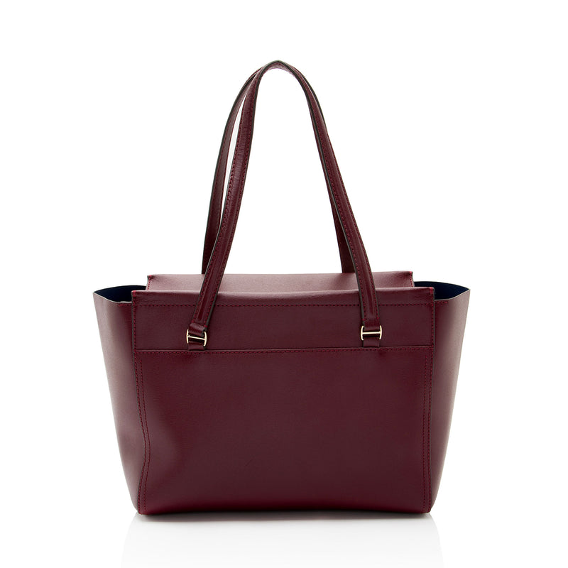 Tory Burch Leather Parker Tote (SHF-agXrSI)