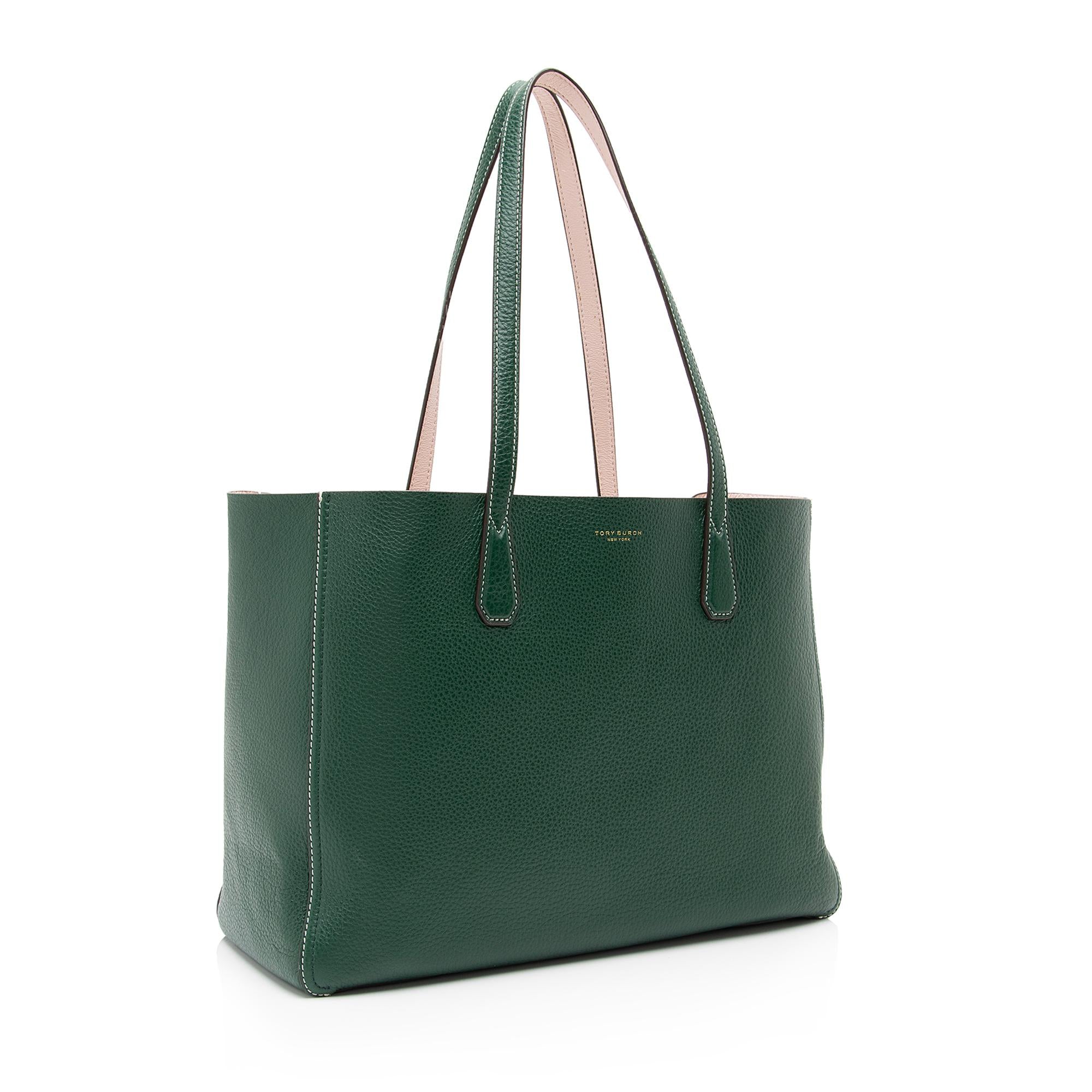 Tory Burch Leather Phoebe Perry Reversible Tote (SHF-23615)