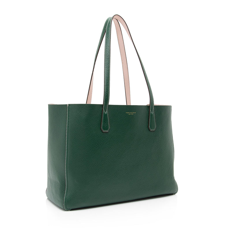 Tory Burch Leather Phoebe Perry Reversible Tote SHF 23615 LuxeDH