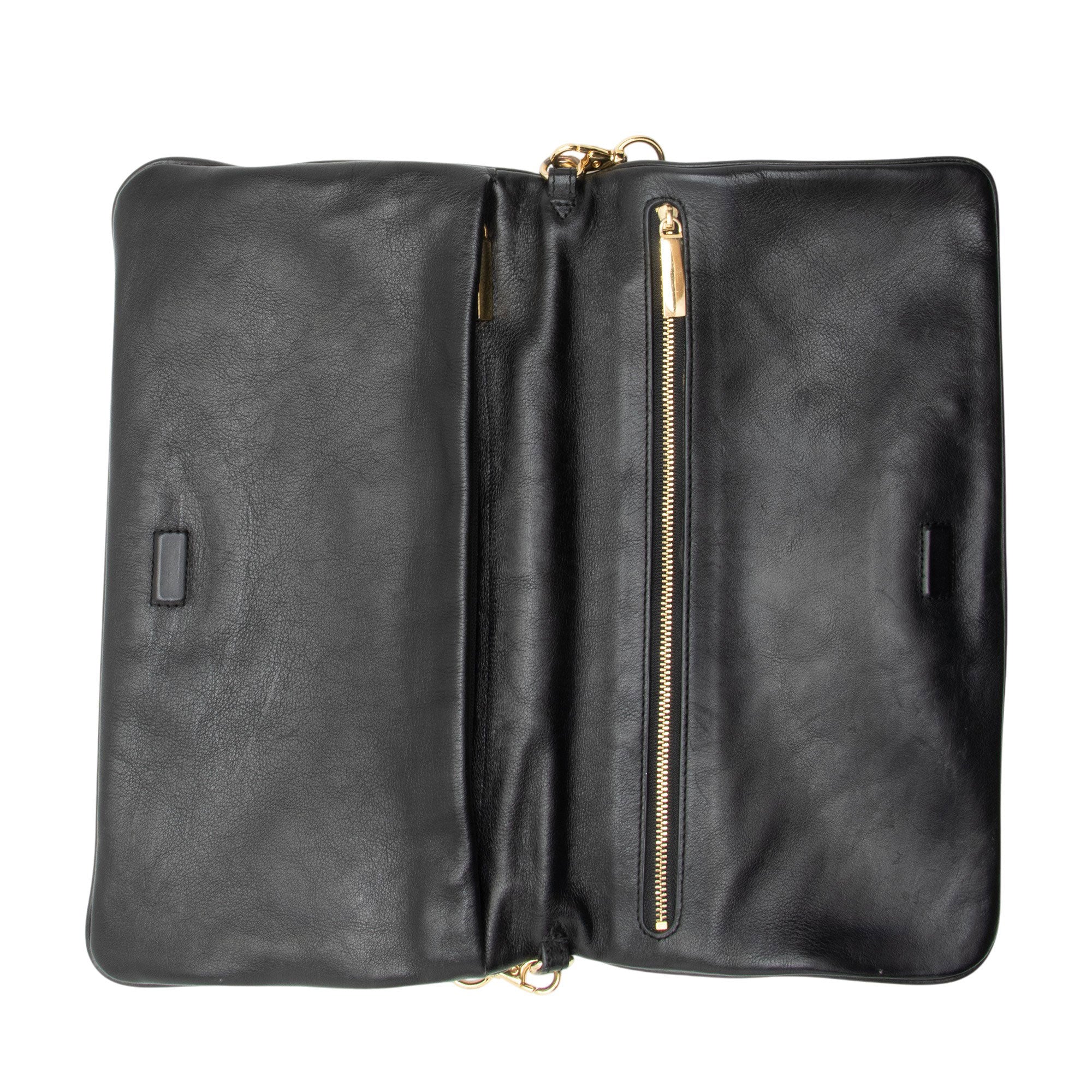 Tory Burch Leather Reva Bombe Clutch