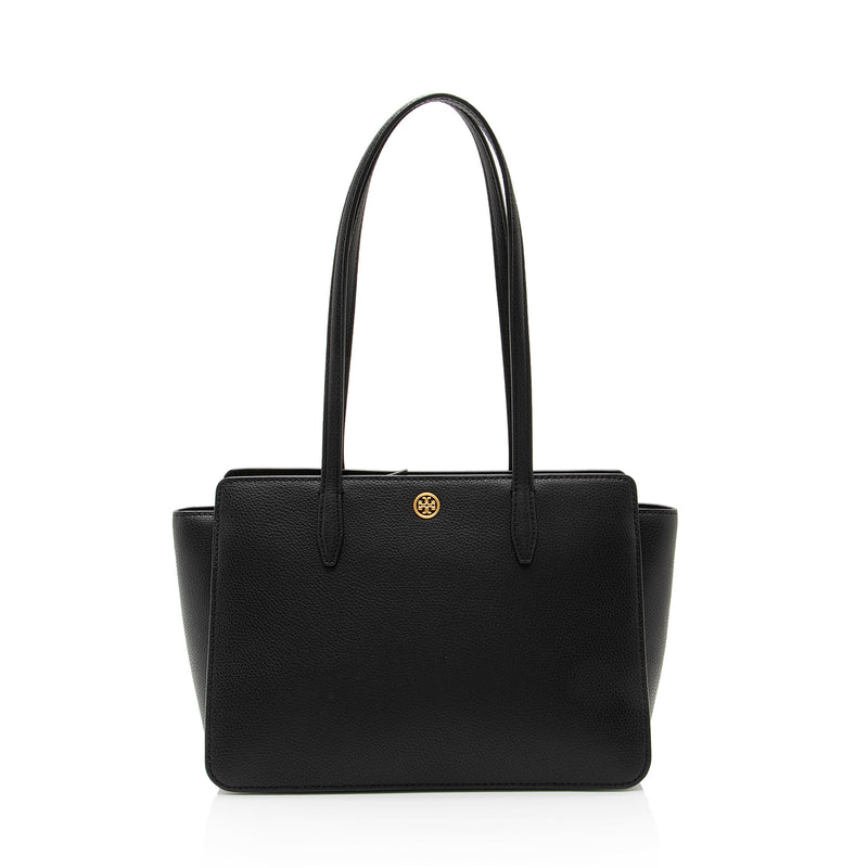 Tory Burch Leather Robinson Small Tote (SHF-ik4FDp)