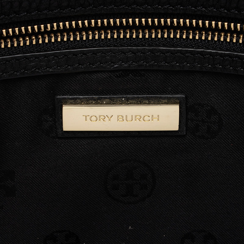 Tory Burch Leather Robinson Triple Zip Dome Satchel (SHF-kQq7dL)