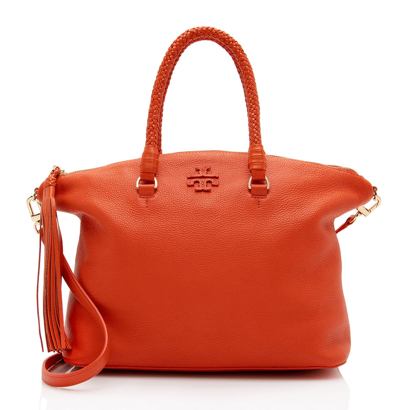 Tory Burch Leather Taylor Satchel (SHF-B9qfGh)