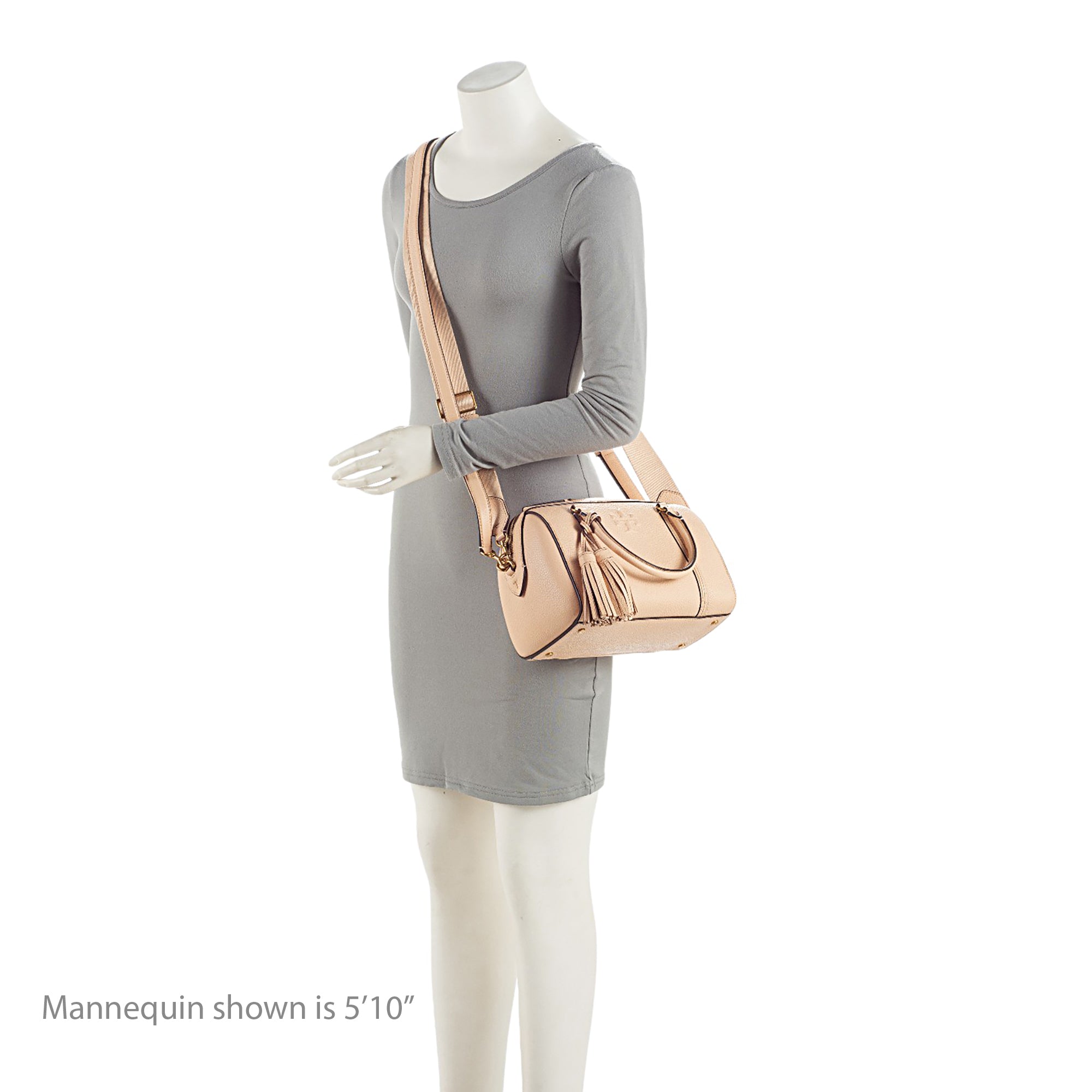 Tory Burch Leather Thea Tassel Satchel (SHF-CkfZJG)