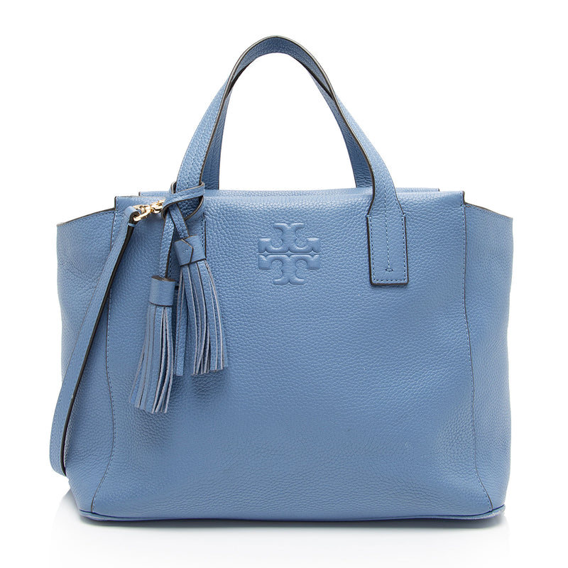 Tory Burch Leather Thea Tassel Slouchy Satchel (SHF-p1h3wD)