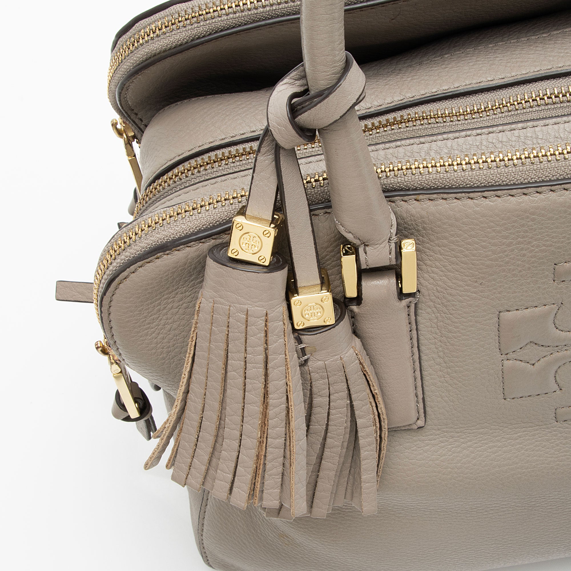 Tory Burch Leather Thea Triple Zip Satchel (SHF-zV0Pbv)