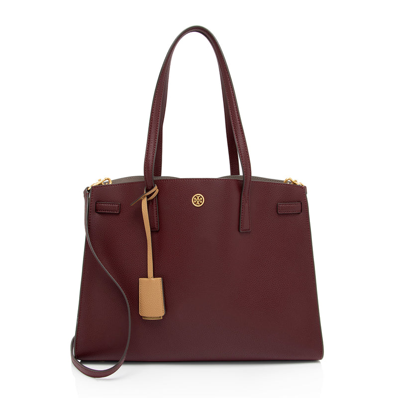 Tory Burch Leather Walker Satchel (SHF-ebHGUV)