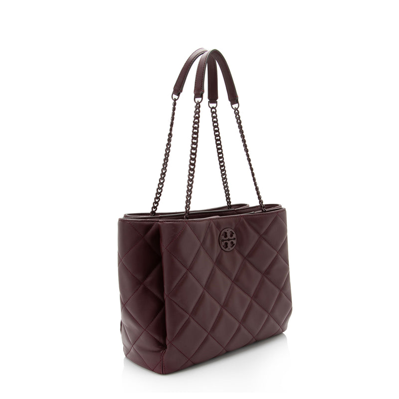 Tory Burch Leather Willa Soft Tote (SHF-unFpNp)