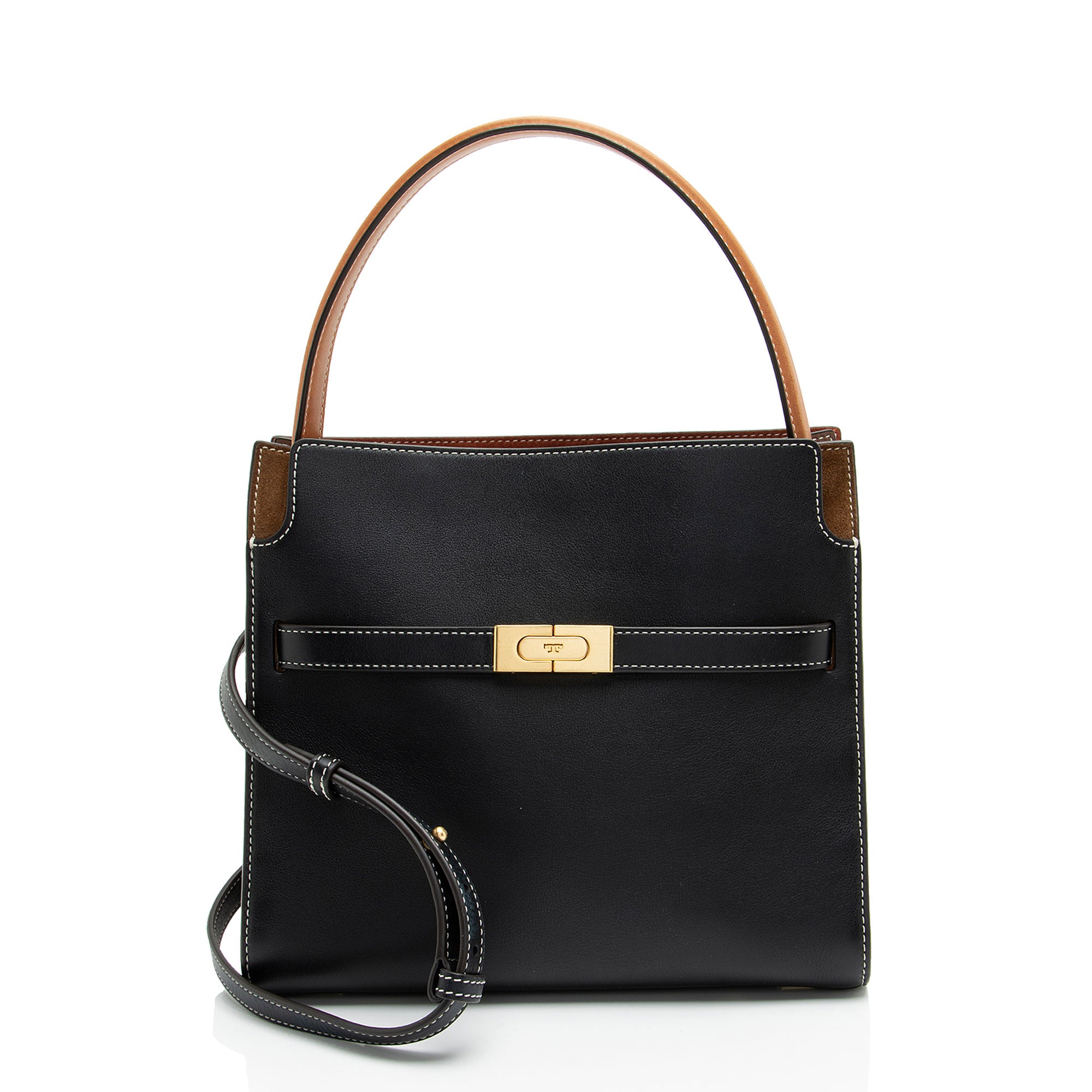 Tory Burch Lee Radziwill Leather Small Double Satchel