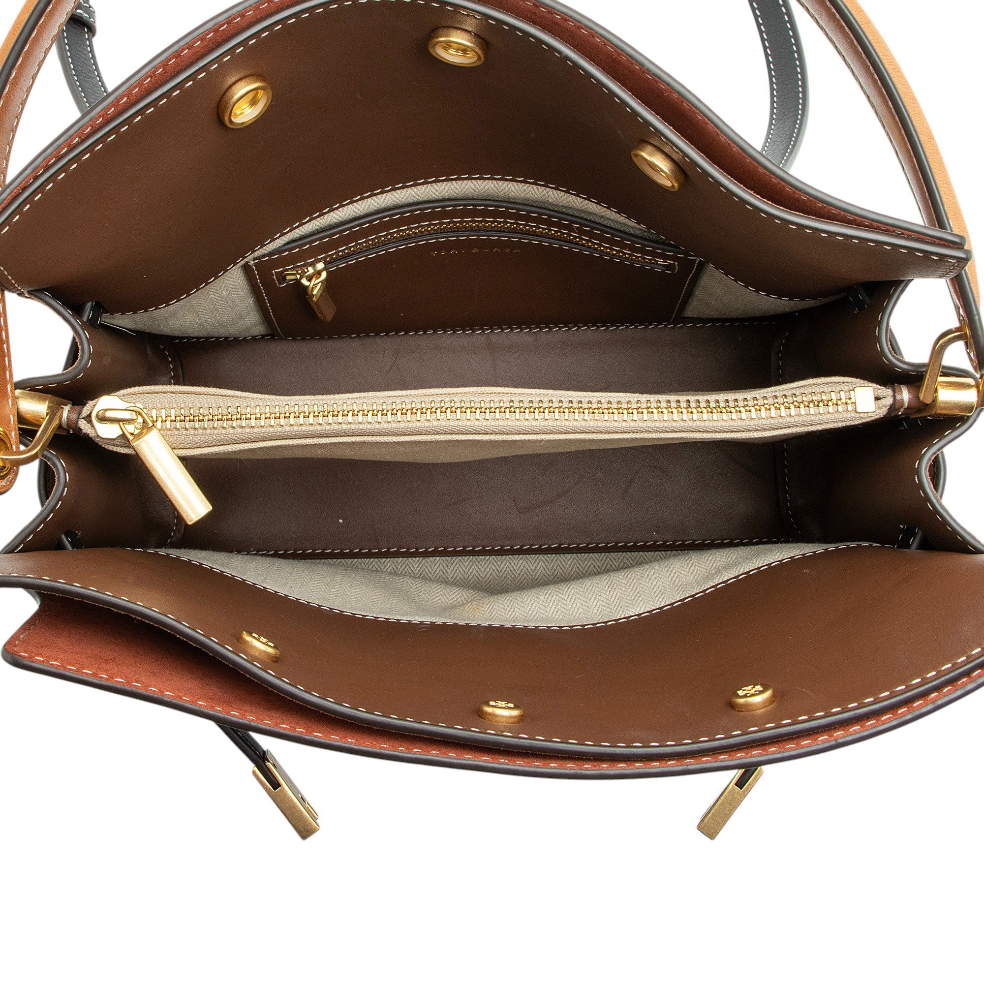Tory Burch Lee Radziwill Leather Small Double Satchel