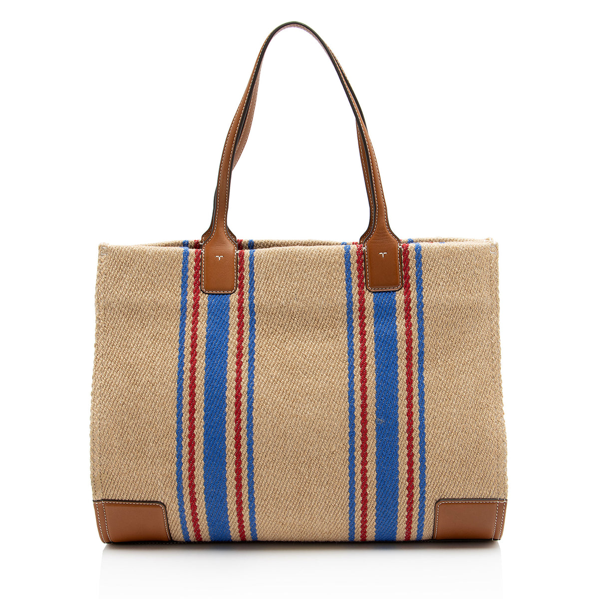 Tory Burch Linen Stripe Ella Tote