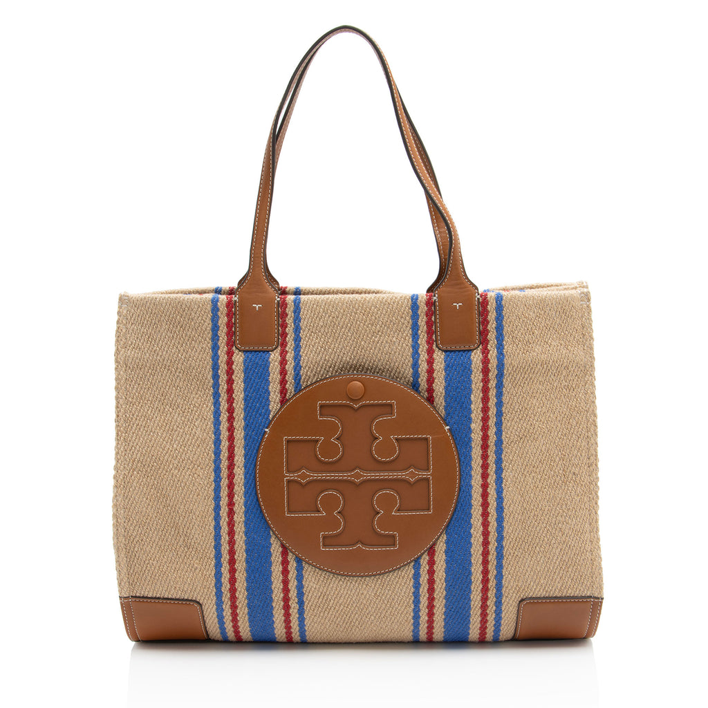 Tory burch ella stripe tote new arrivals