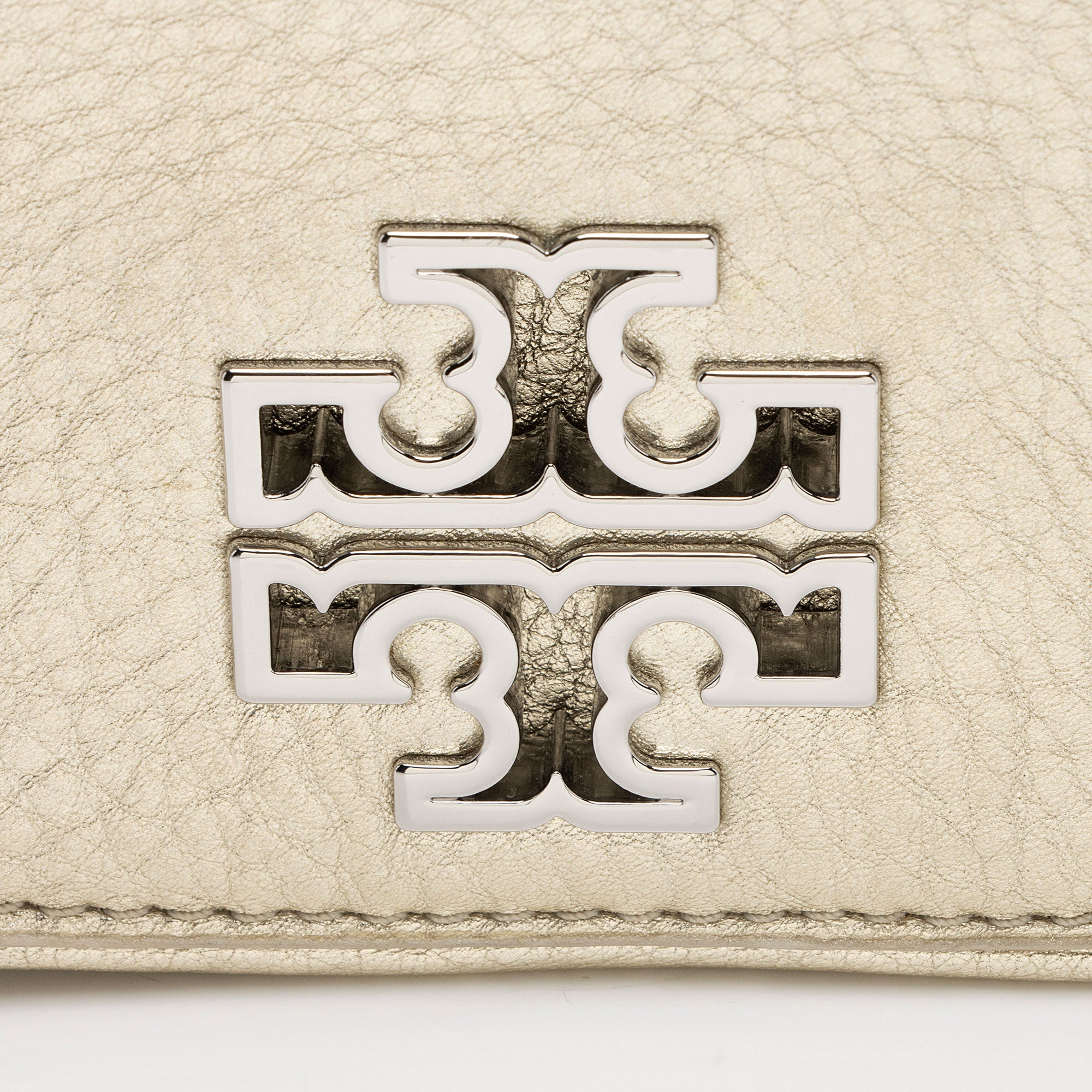 Tory Burch Metallic Leather Britten Mini Crossbody Bag (SHF-Yq8iZv)