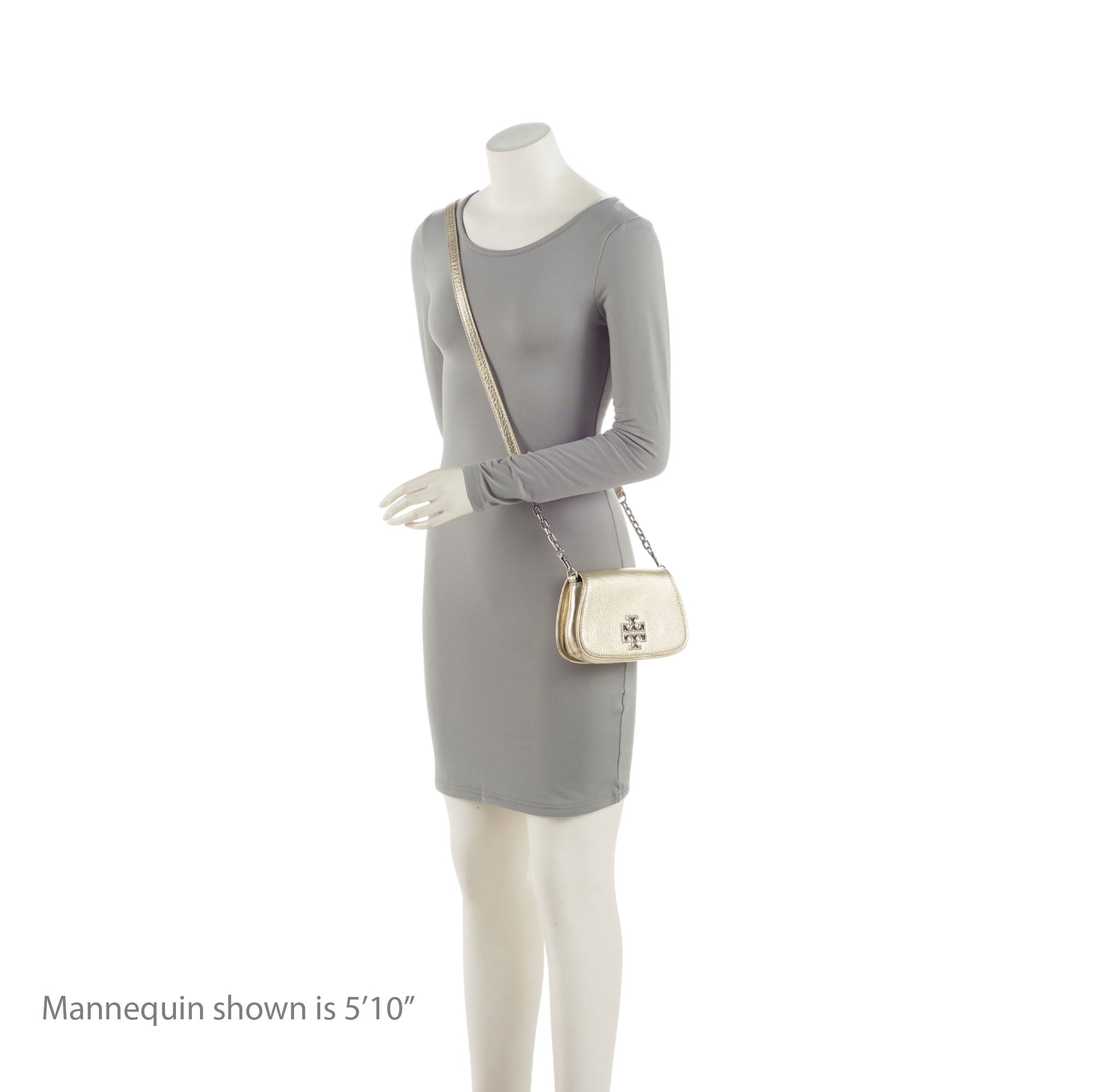 Tory Burch Metallic Leather Britten Mini Crossbody Bag (SHF-Yq8iZv)