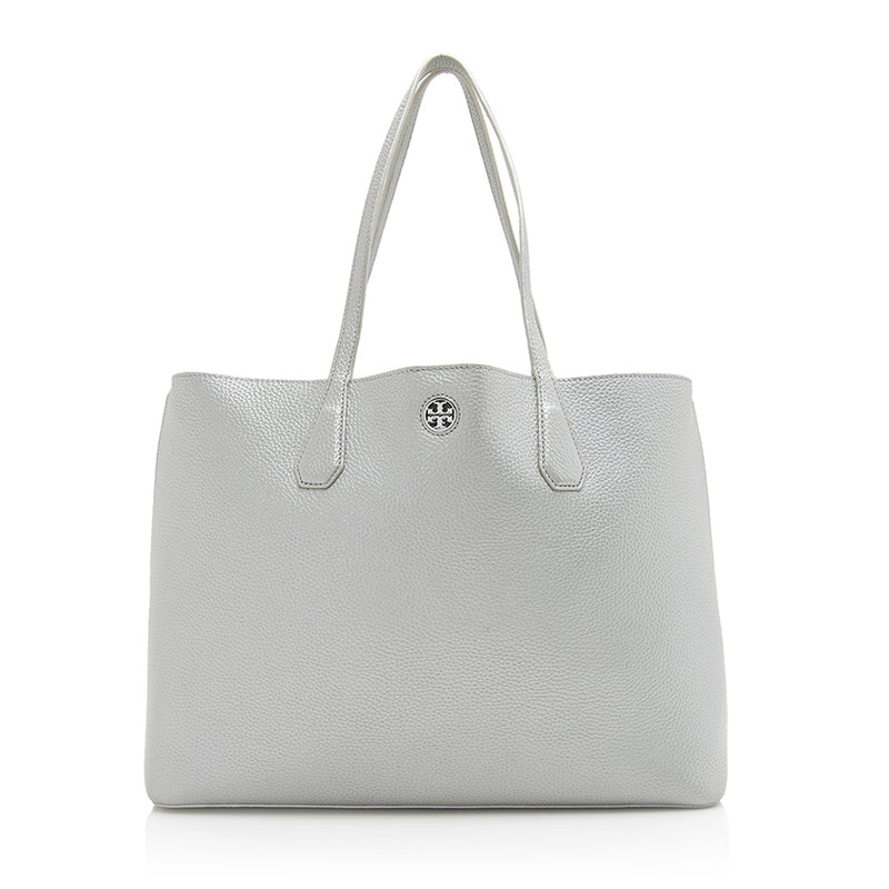 Tory Burch Metallic Leather Perry Tote (SHF-20505)