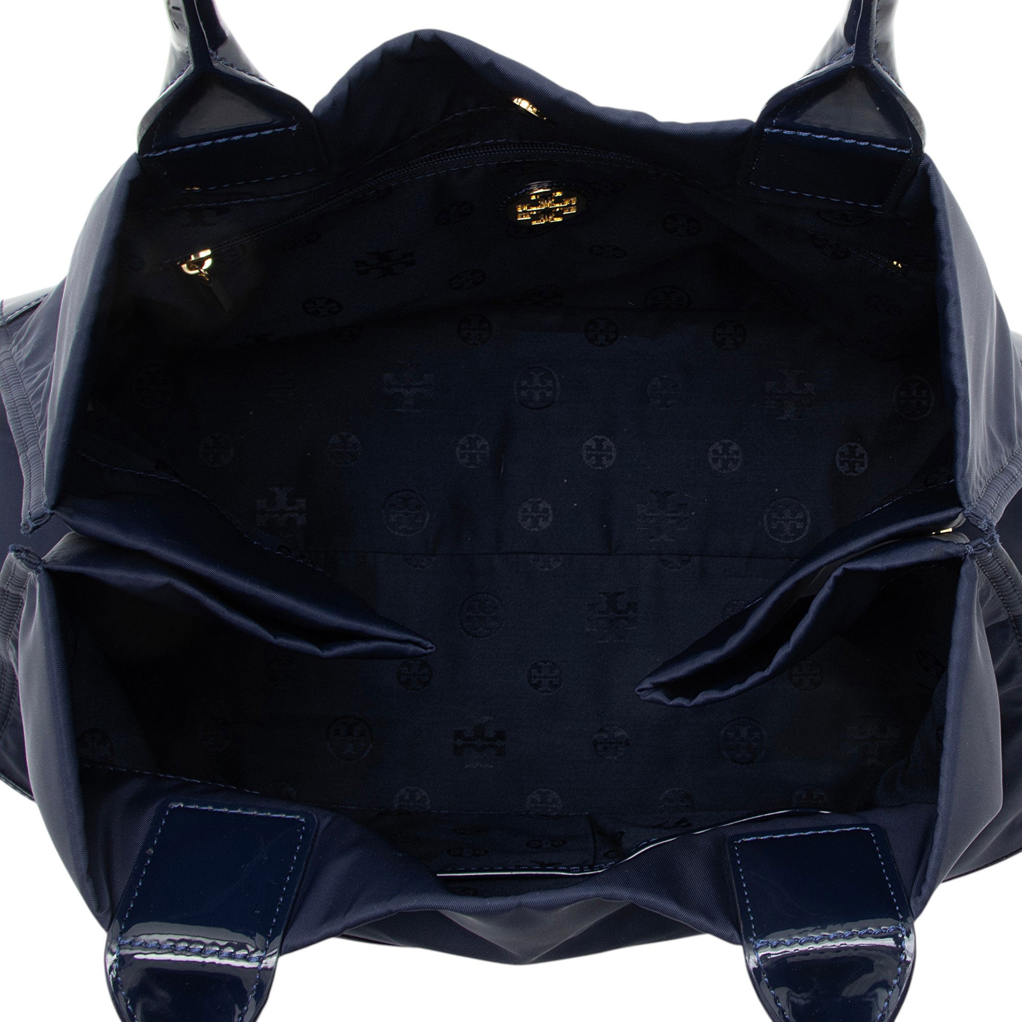 Tory Burch Nylon Patent Leather Ella Tote