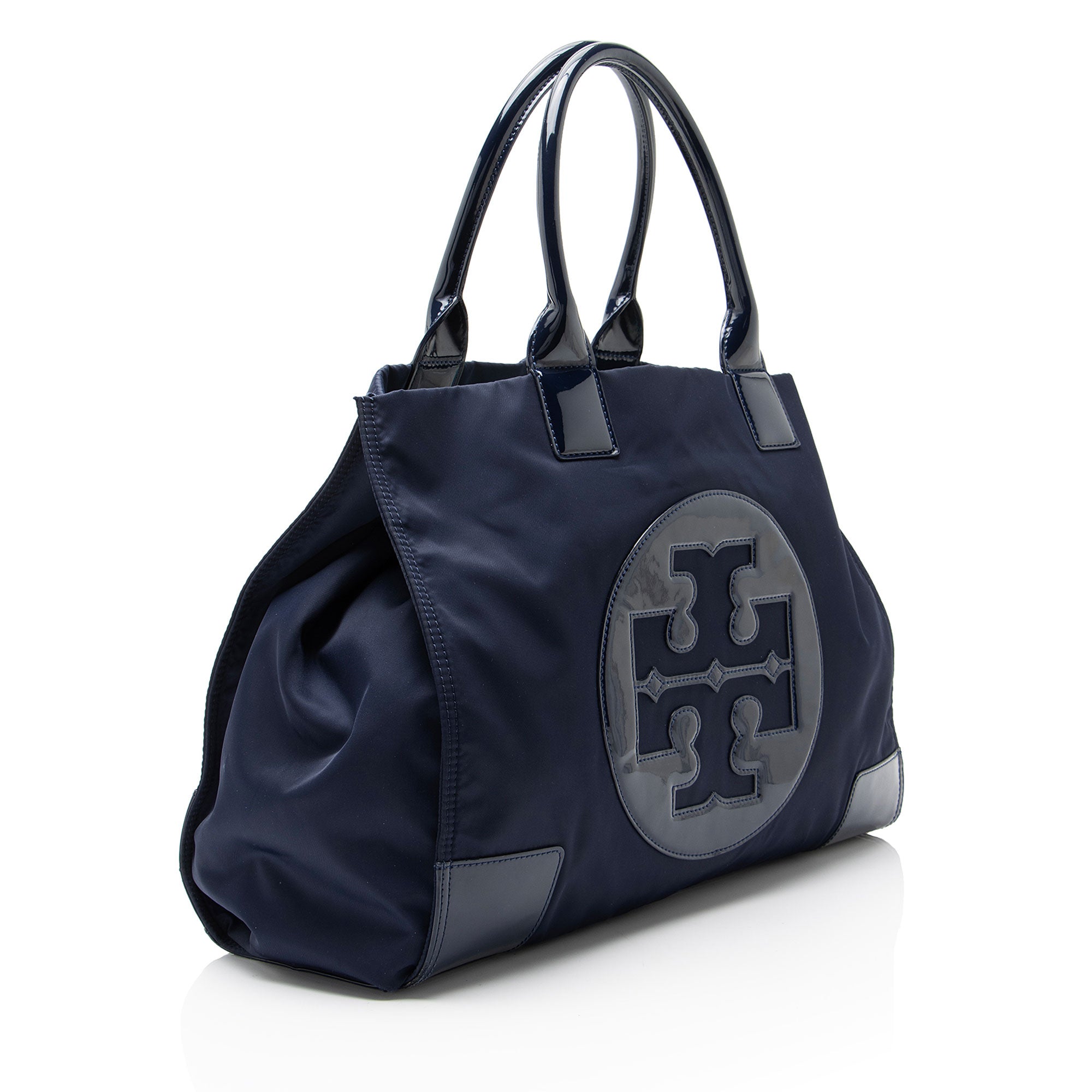 Tory Burch Nylon Patent Leather Ella Tote