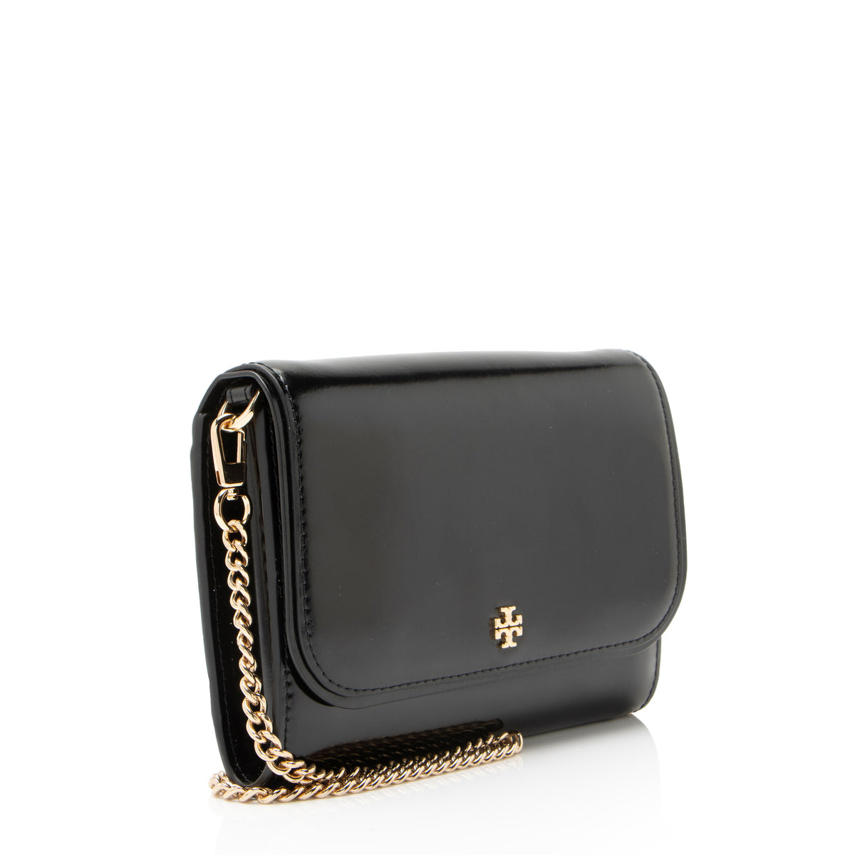 Tory Burch Patent Leather Emerson Wallet on Chain